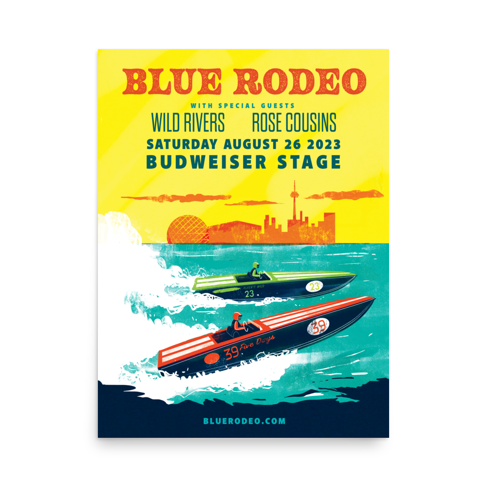 Blue Rodeo Budweiser Stage 2023 Gig Poster 18″x24″